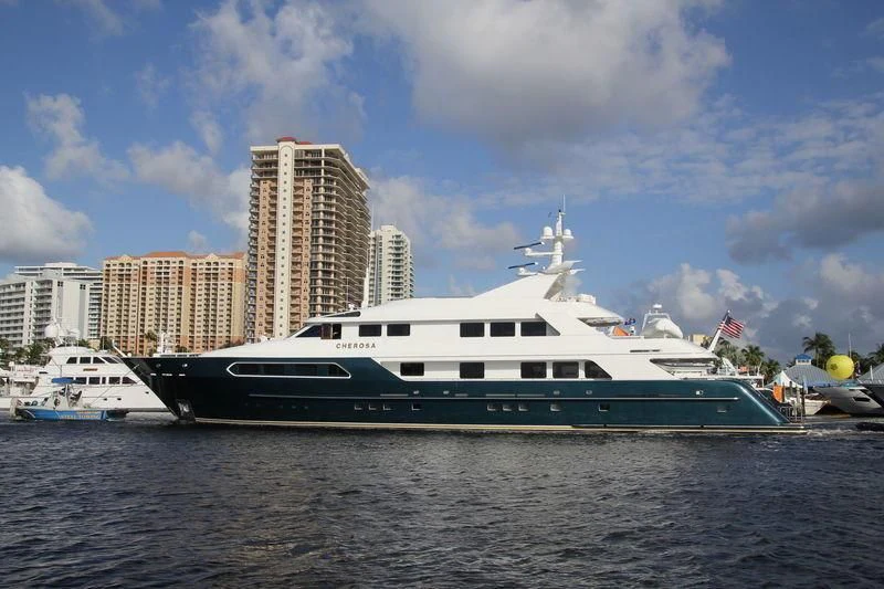a large boat in the water aboard SIERRA 2 Yacht for Sale
