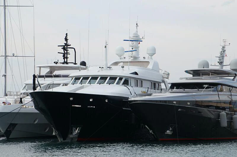 a group of boats in the water aboard SIERRA 2 Yacht for Sale