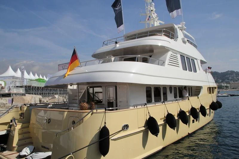 a boat on the water aboard MOCEAN Yacht for Sale