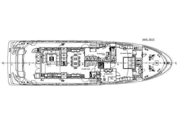 diagram, engineering drawing aboard MOCEAN Yacht for Sale