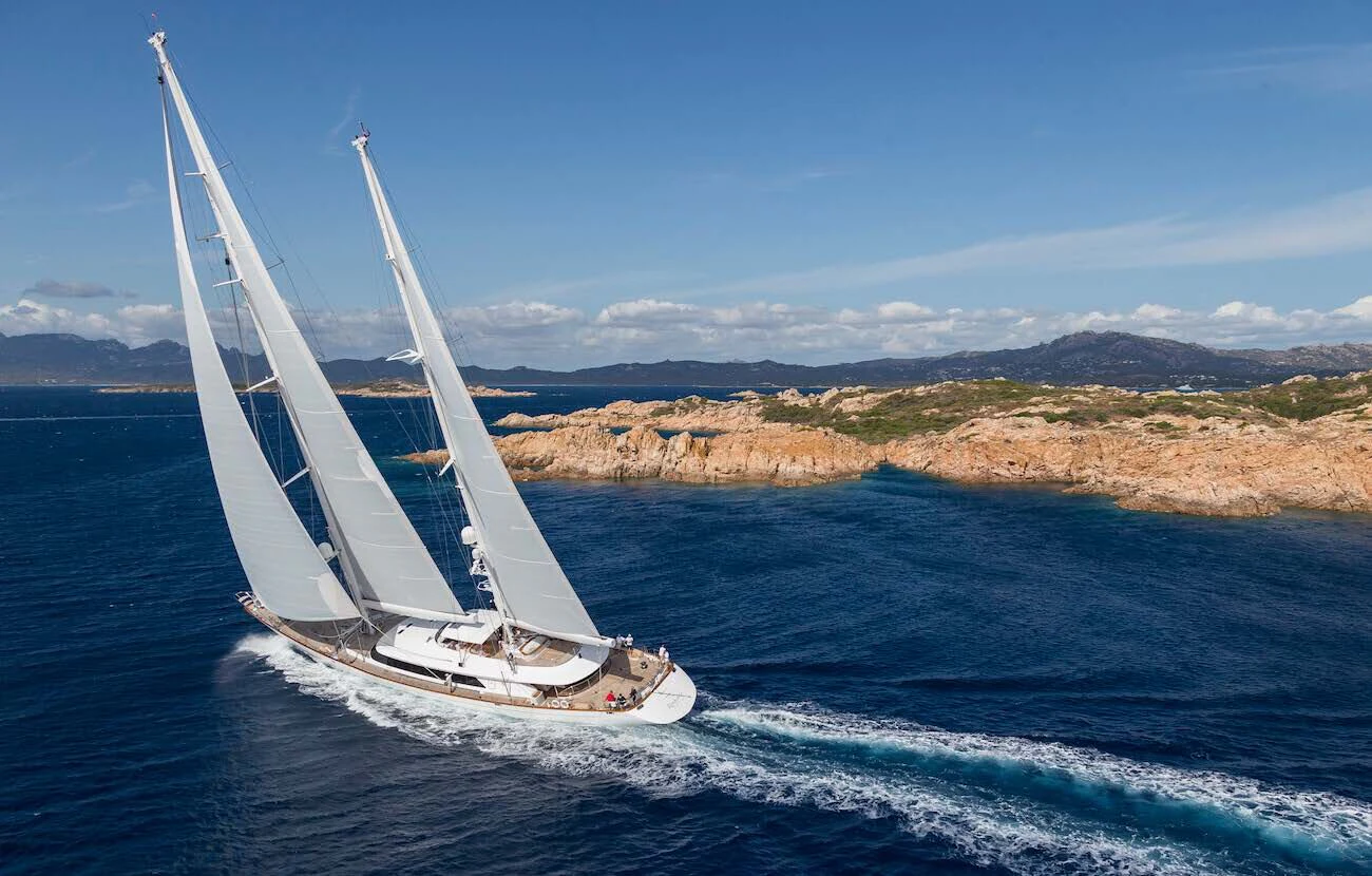 a sailboat on the water aboard ROSEHEARTY Yacht for Charter