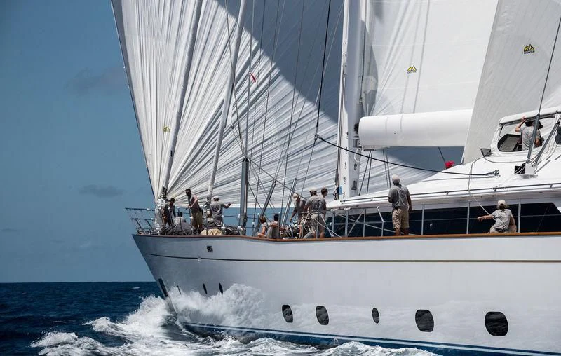 a group of people on a sailboat aboard ROSEHEARTY Yacht for Charter