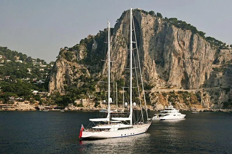a sailboat in the water aboard ROSEHEARTY Yacht for Charter
