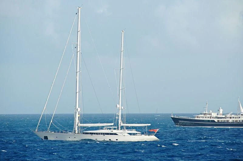 a boat sailing in the sea aboard ROSEHEARTY Yacht for Charter