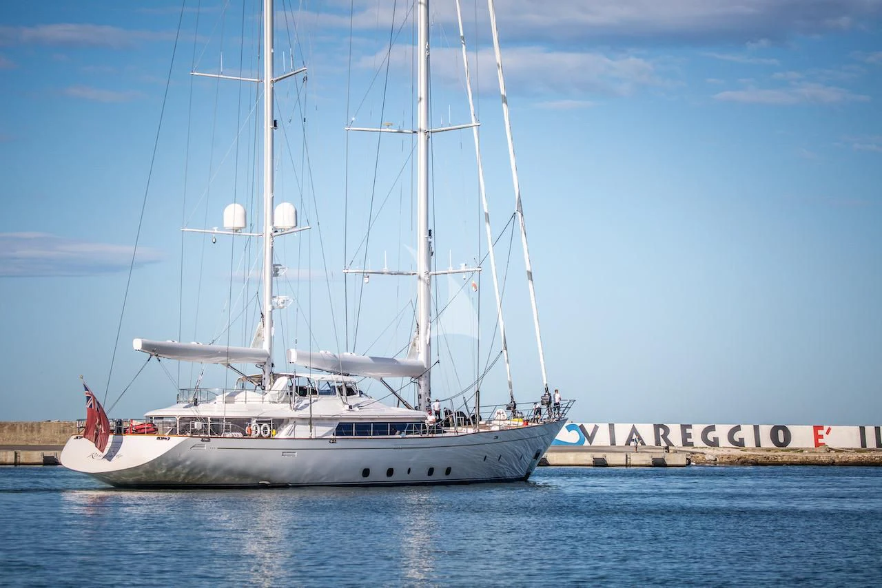 a boat on the water aboard ROSEHEARTY Yacht for Charter