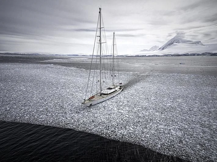 a sailboat in the water aboard ROSEHEARTY Yacht for Charter