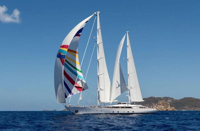 a sailboat on the water aboard ROSEHEARTY Yacht for Charter