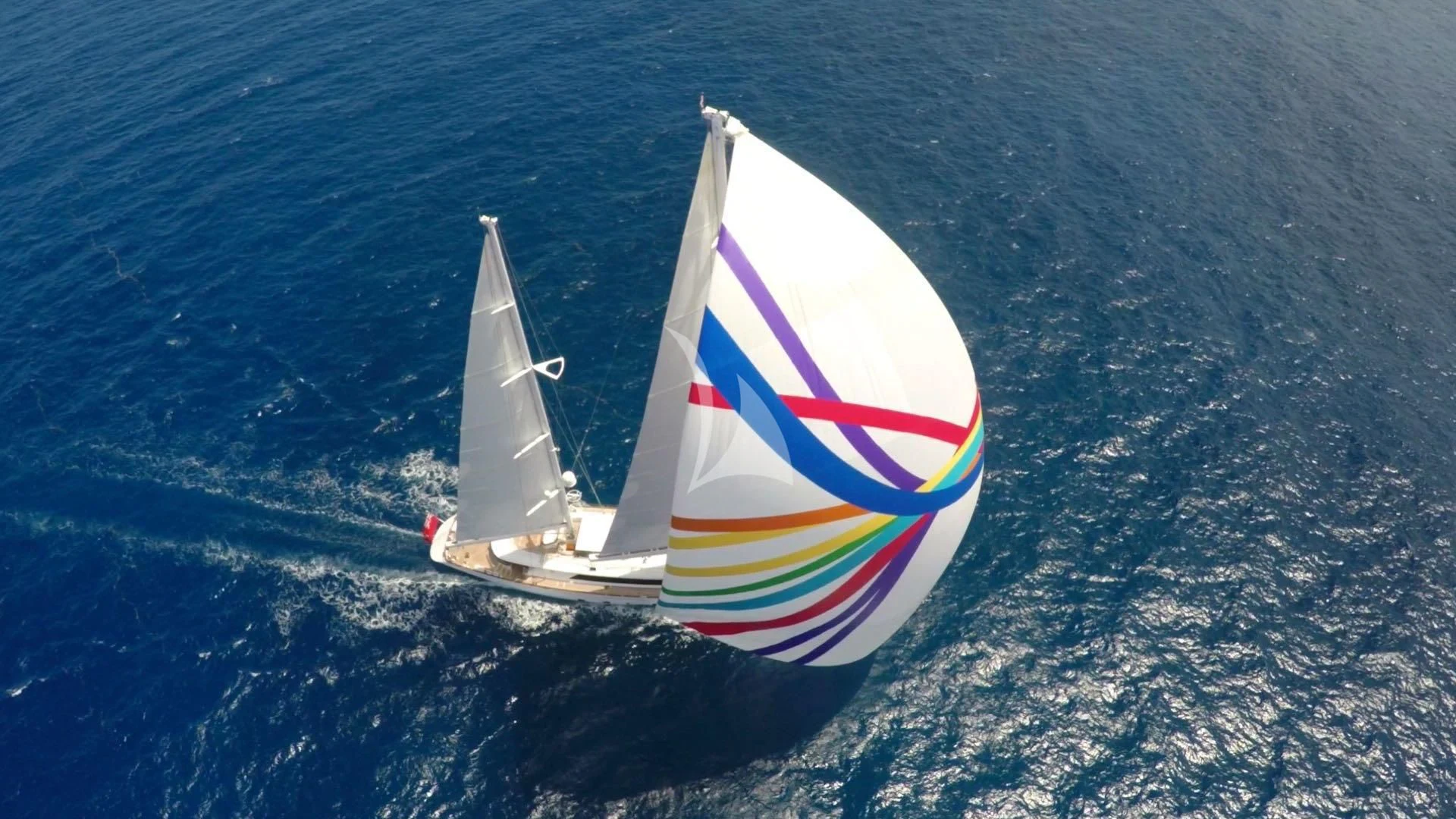 a sailboat on the water aboard ROSEHEARTY Yacht for Charter