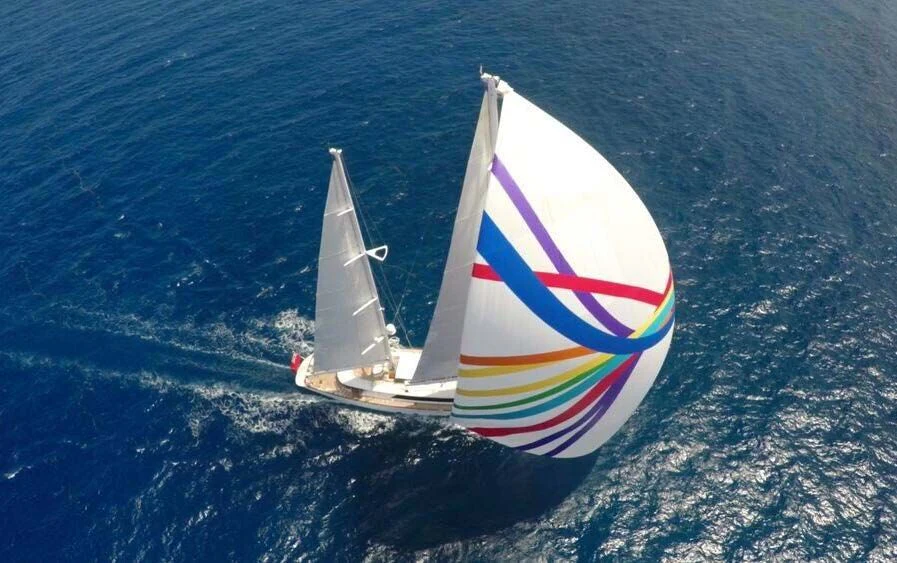 a sailboat on the water aboard ROSEHEARTY Yacht for Charter