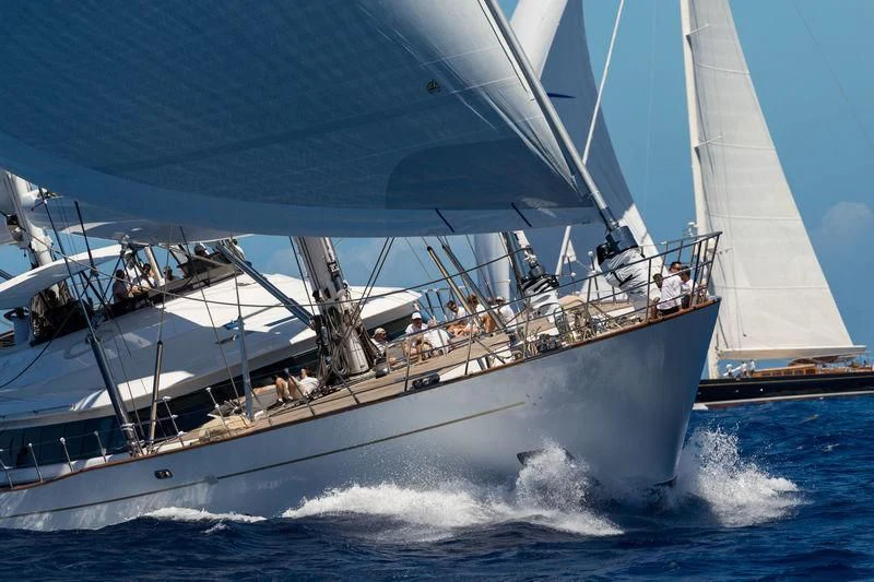 a large boat with people on it aboard ROSEHEARTY Yacht for Charter