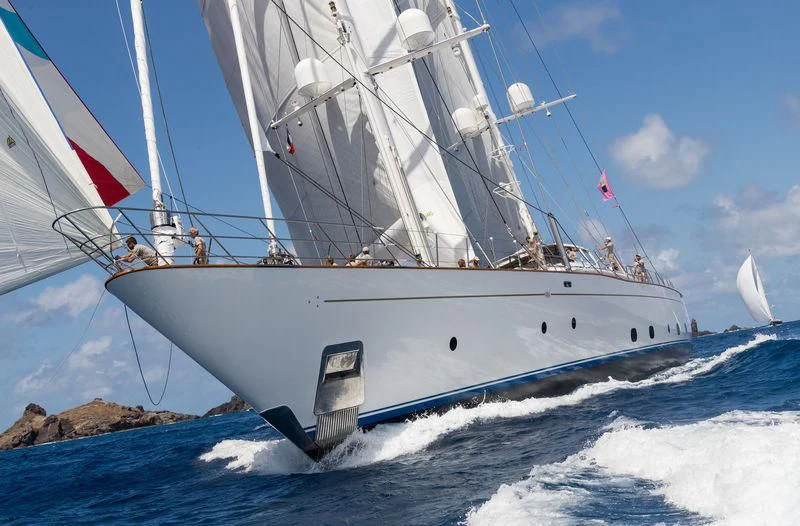 a boat on the water aboard ROSEHEARTY Yacht for Charter
