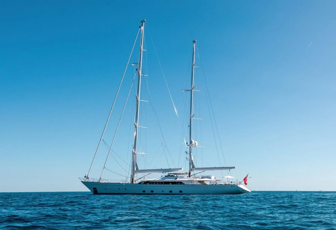 a sailboat on the water aboard ROSEHEARTY Yacht for Charter