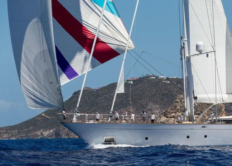 a sailboat on the water aboard ROSEHEARTY Yacht for Charter