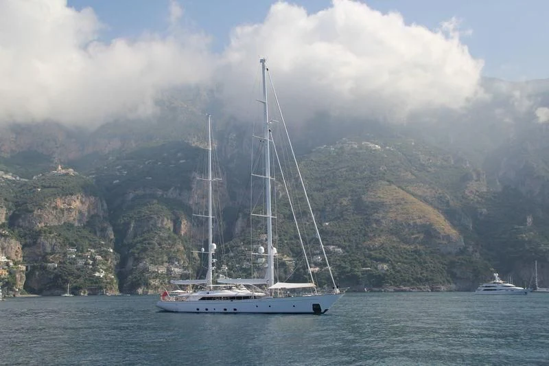 a sailboat on the water aboard ROSEHEARTY Yacht for Charter
