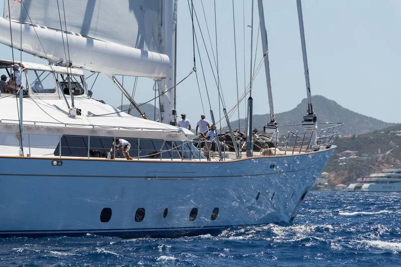 a boat in the water aboard ROSEHEARTY Yacht for Charter