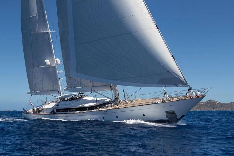 a boat sailing on the sea aboard ROSEHEARTY Yacht for Charter