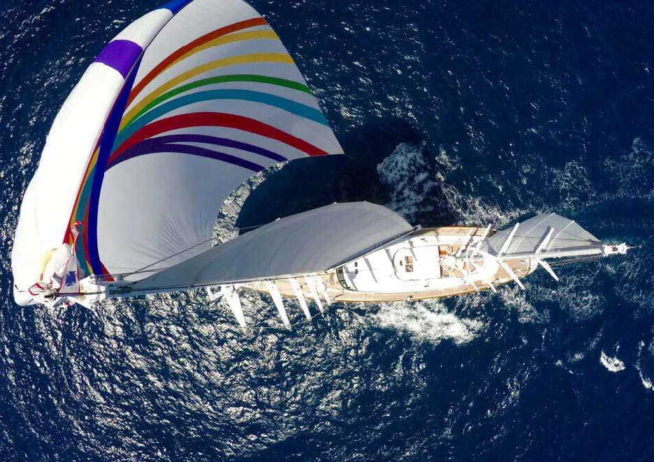 a space shuttle flying over the earth aboard ROSEHEARTY Yacht for Charter
