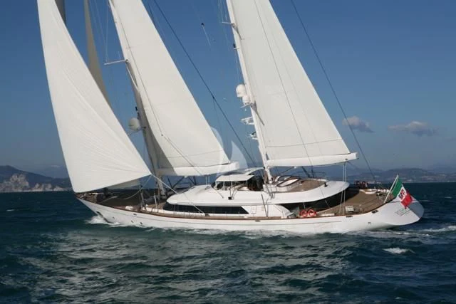 a sailboat on the water aboard ROSEHEARTY Yacht for Charter