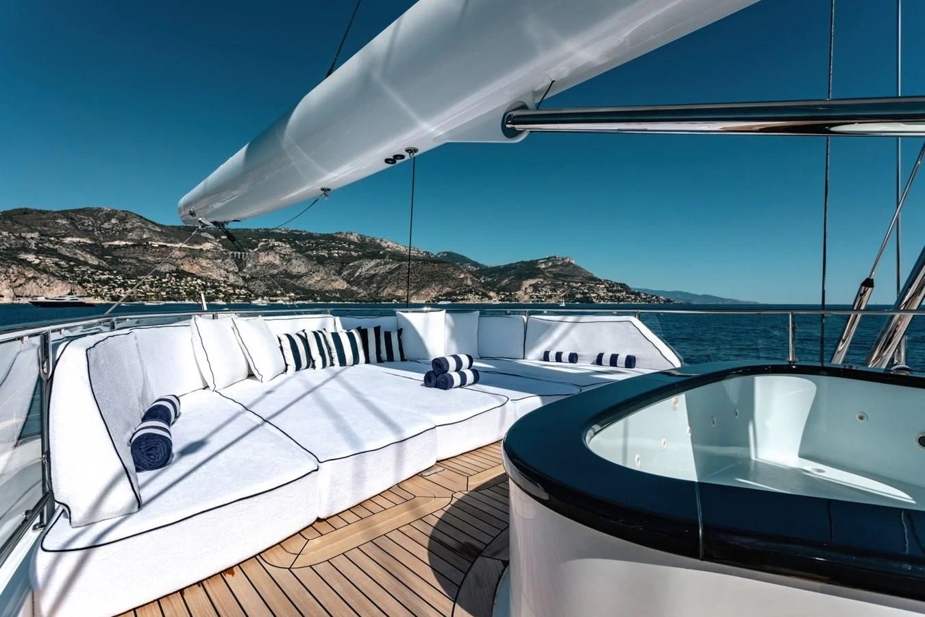 a boat on the water aboard ROSEHEARTY Yacht for Charter