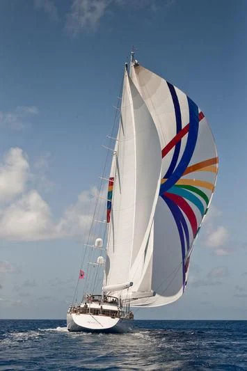 a sailboat on the water aboard ROSEHEARTY Yacht for Charter