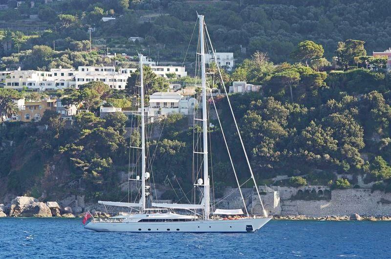 a sailboat on the water aboard ROSEHEARTY Yacht for Charter