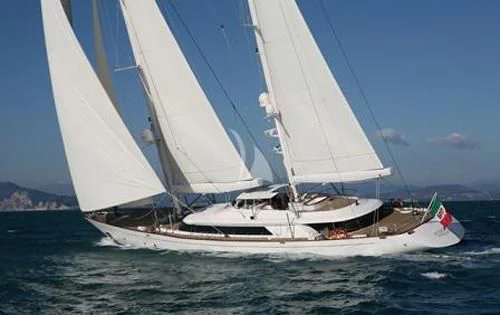 a sailboat on the water aboard ROSEHEARTY Yacht for Charter