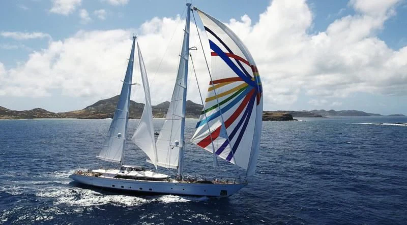 a sailboat on the water aboard ROSEHEARTY Yacht for Charter