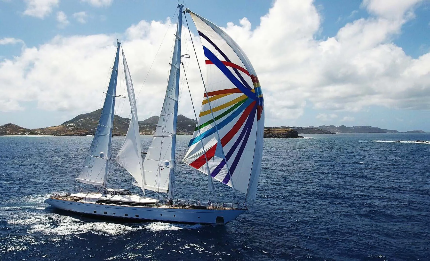 a sailboat on the water aboard ROSEHEARTY Yacht for Charter