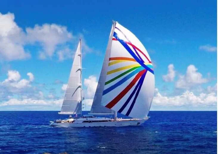 a sailboat on the water aboard ROSEHEARTY Yacht for Charter