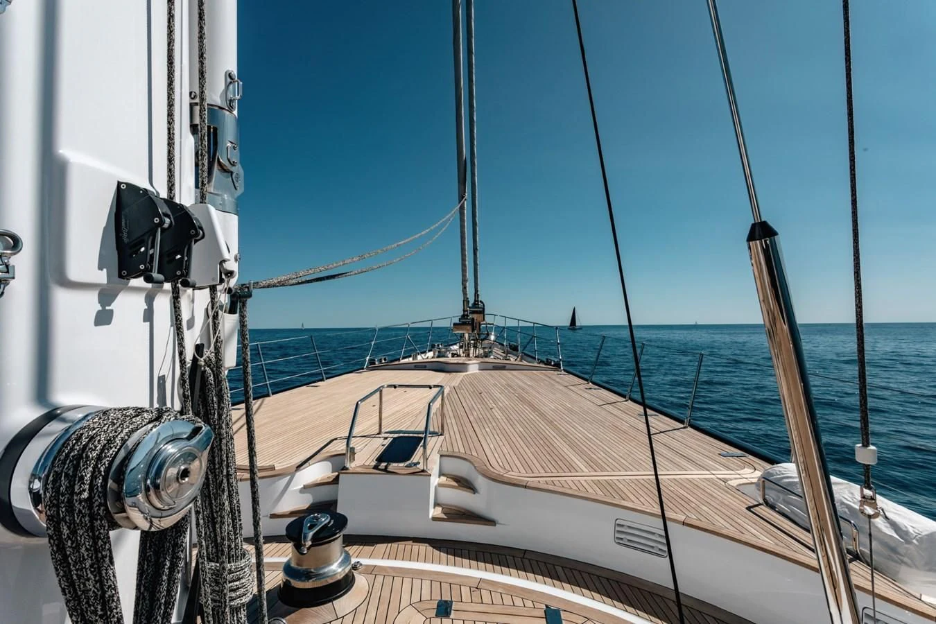 a boat on the water aboard ROSEHEARTY Yacht for Charter