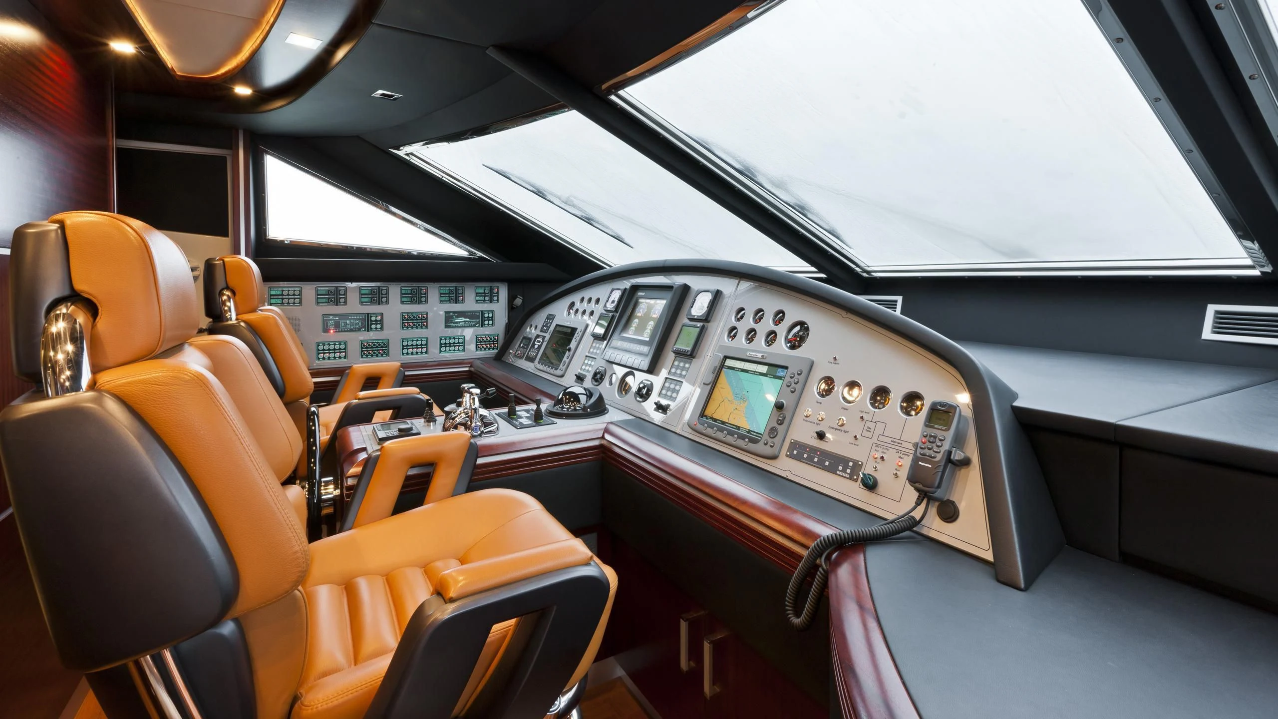 the inside of a car aboard NASEEM Yacht for Sale