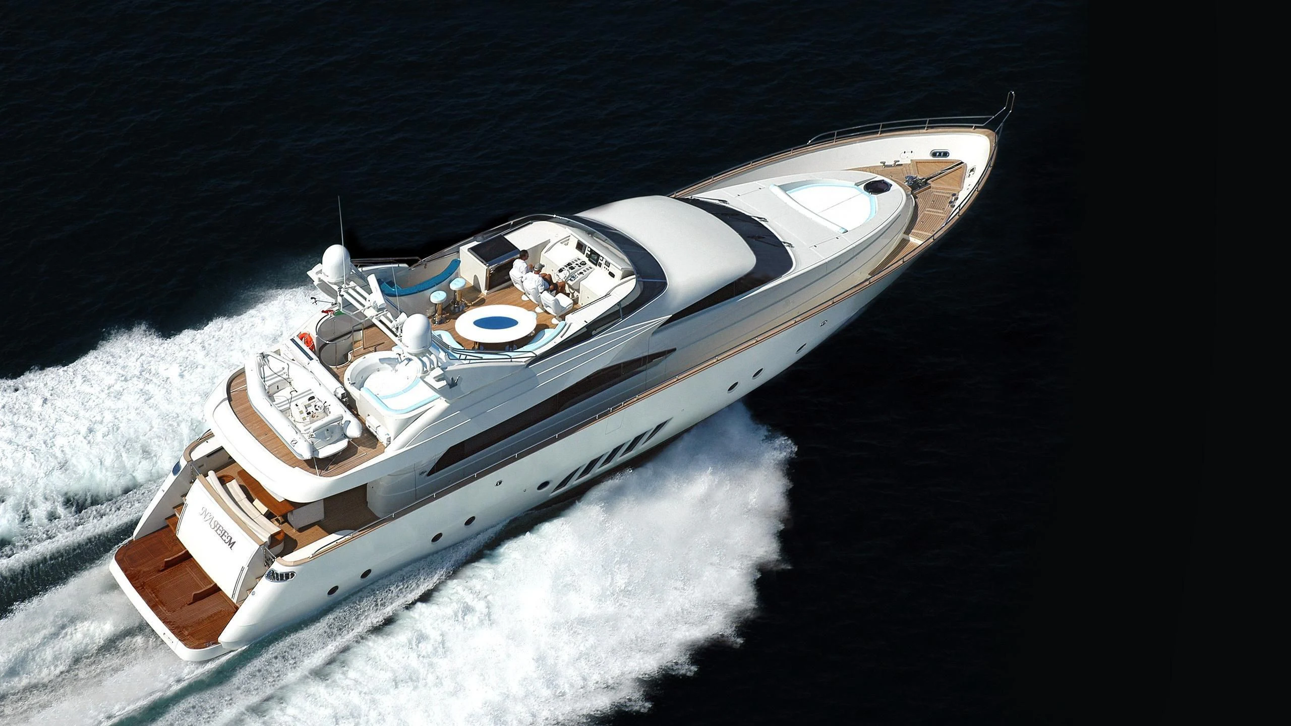 a space ship in outer space aboard NASEEM Yacht for Sale