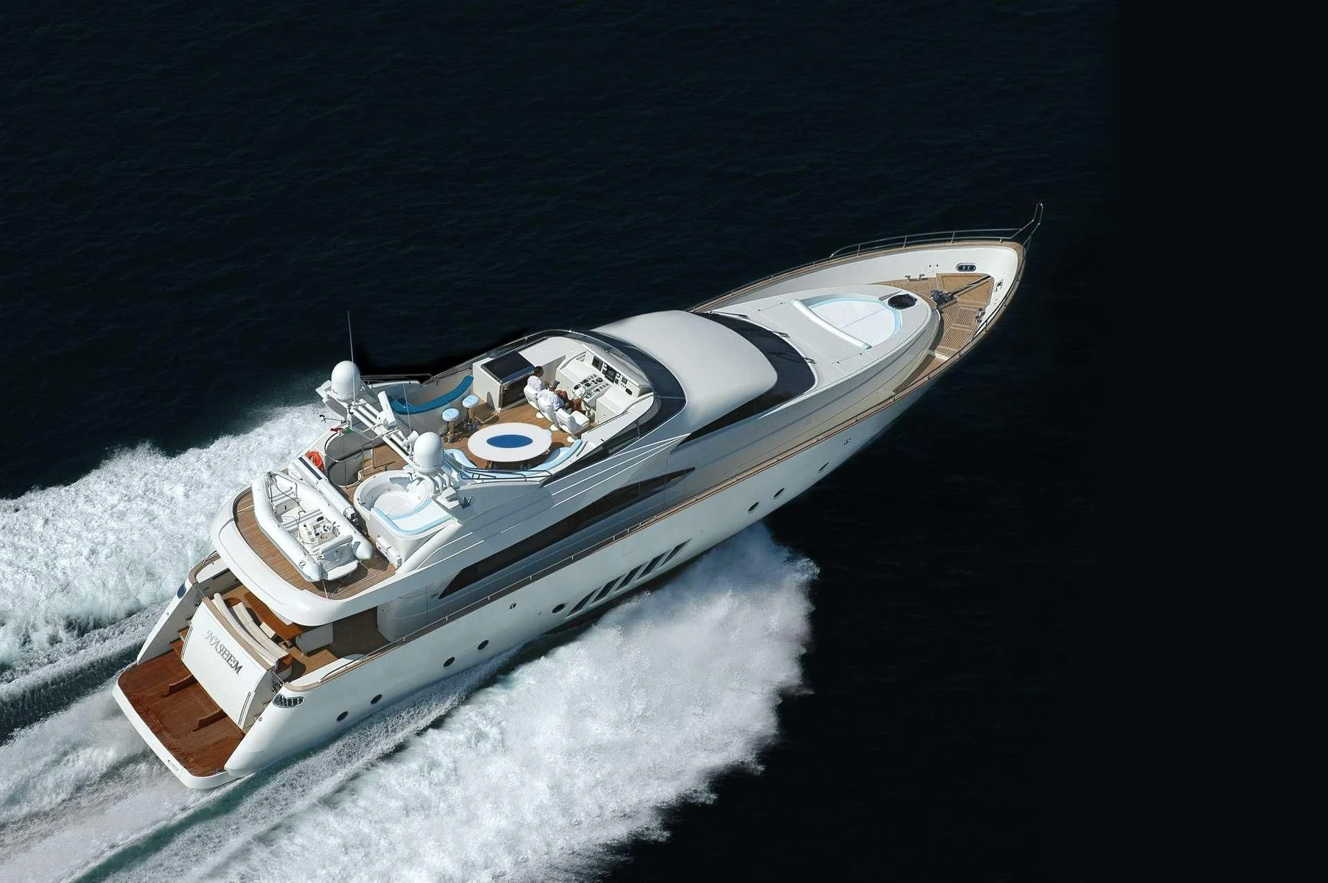 a space ship on a surface aboard NASEEM Yacht for Sale