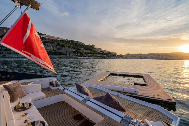 a boat on the water aboard ASHLEYROSE Yacht for Sale