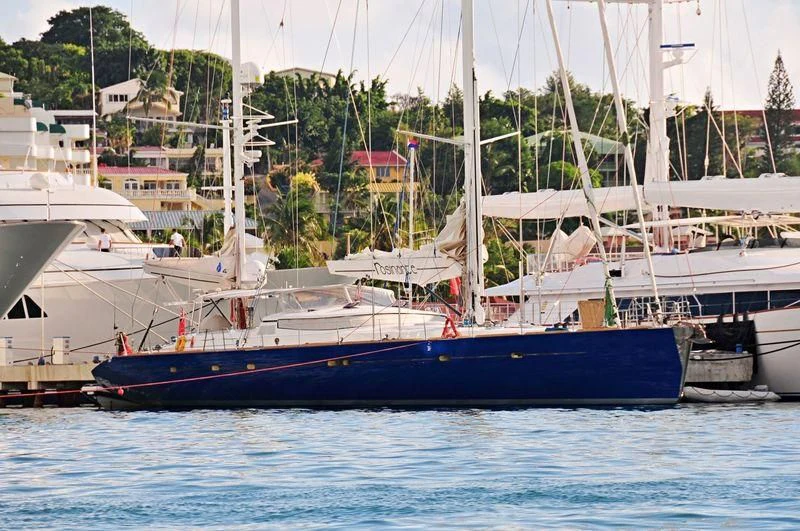 a group of boats are parked in a harbor aboard ASHLEYROSE Yacht for Sale