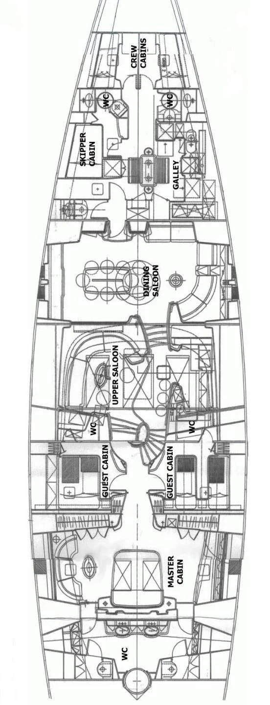 diagram, engineering drawing aboard ASHLEYROSE Yacht for Sale
