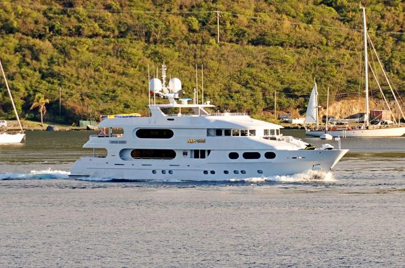 a boat on the water aboard MILESTONE Yacht for Sale