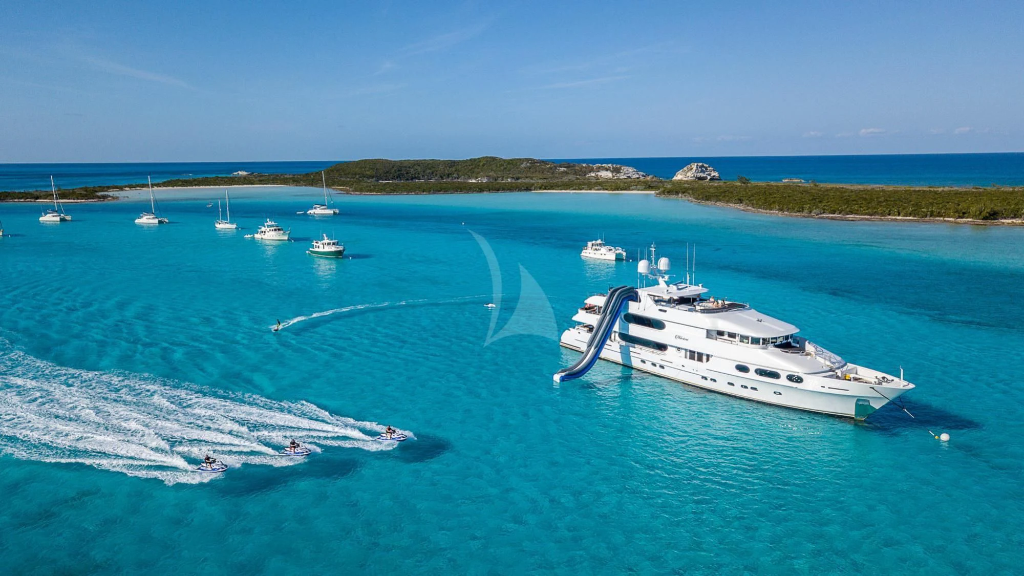 a boat on the water aboard MILESTONE Yacht for Sale