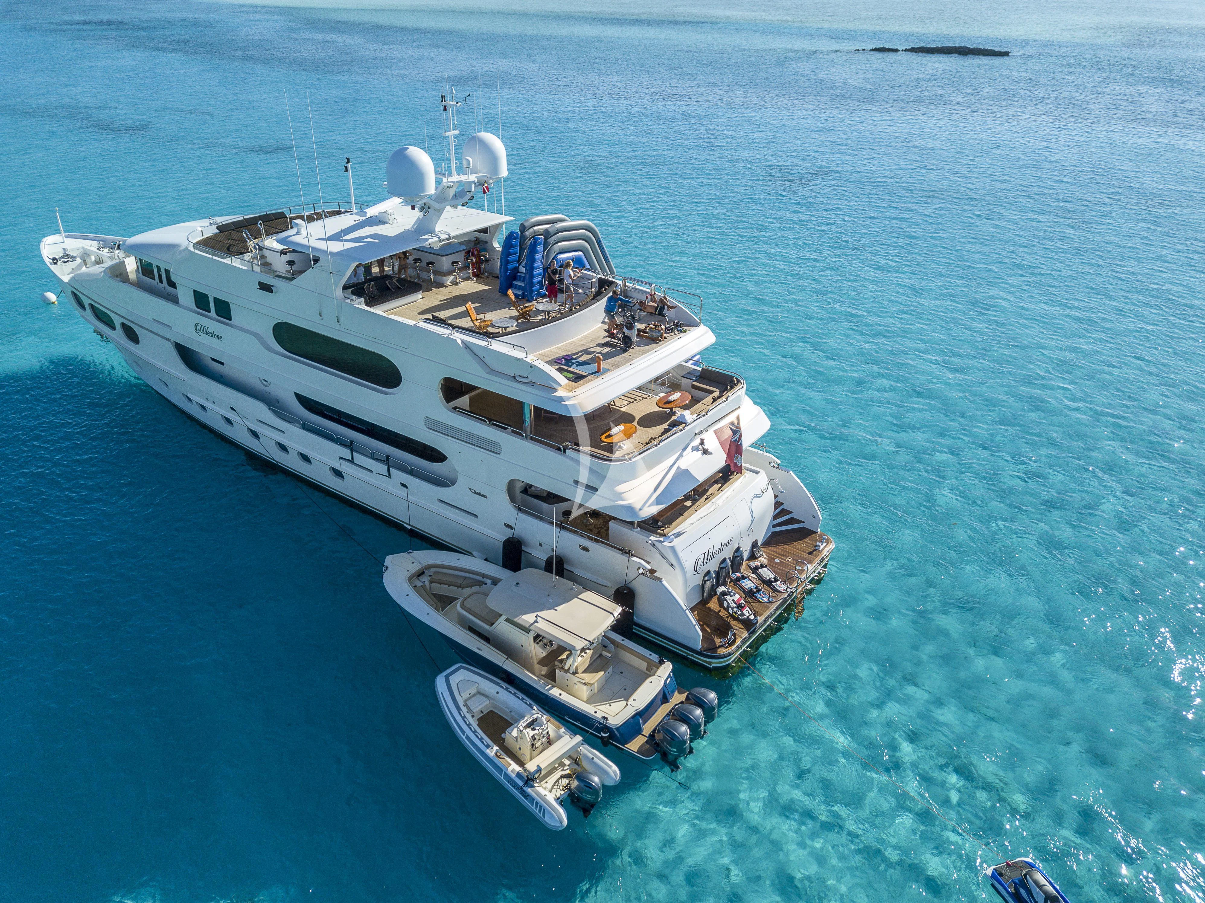 a ship in the water aboard MILESTONE Yacht for Sale
