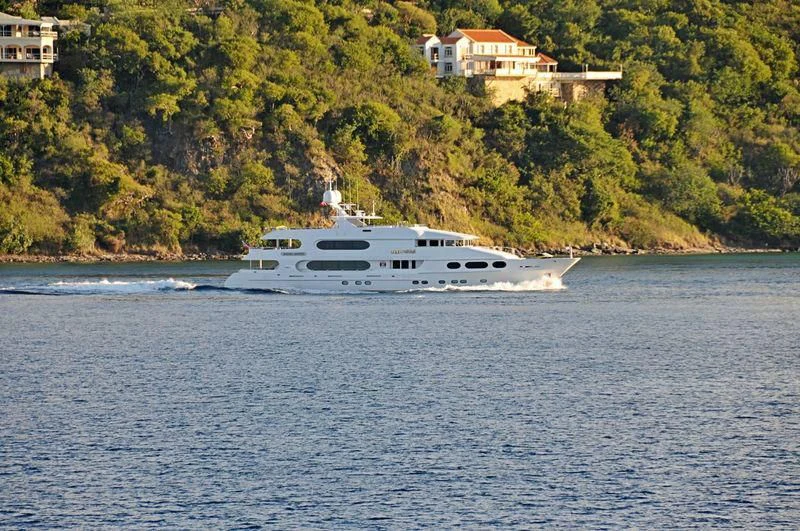 a boat on the water aboard MILESTONE Yacht for Sale