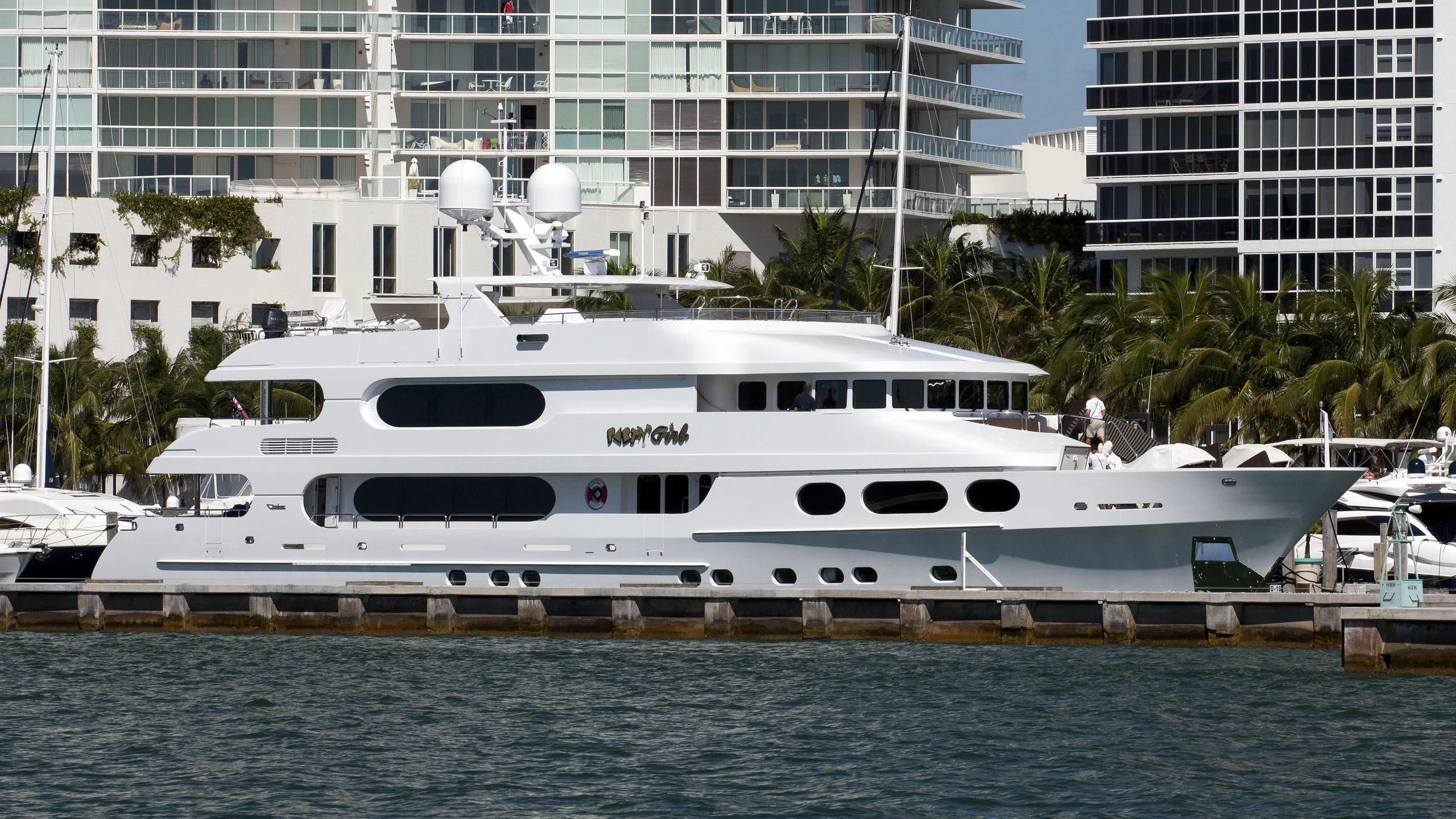 a white yacht on the water aboard MILESTONE Yacht for Sale