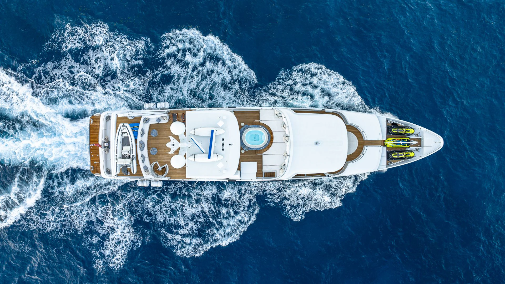 a space ship in space aboard MILESTONE Yacht for Sale