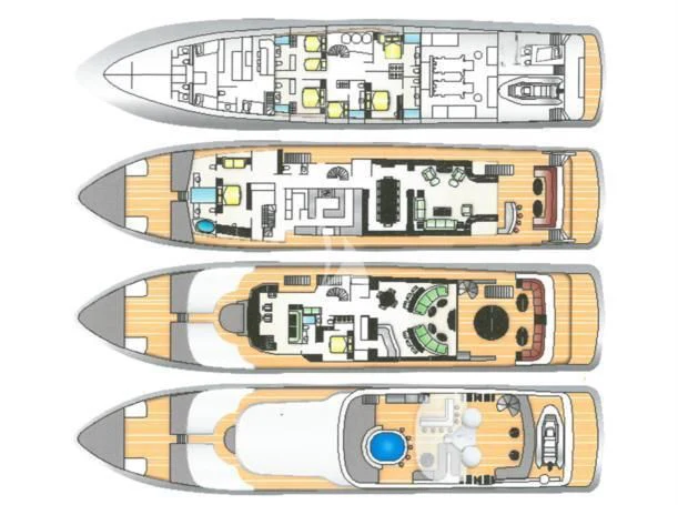 diagram, engineering drawing aboard MILESTONE Yacht for Sale