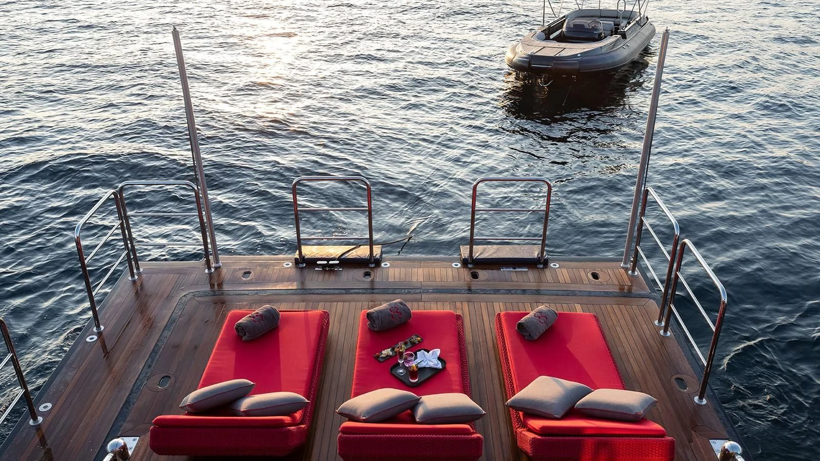 a boat on the water aboard ALASKA Yacht for Sale