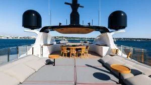 a large ship with a large ship in the background aboard ALASKA Yacht for Sale