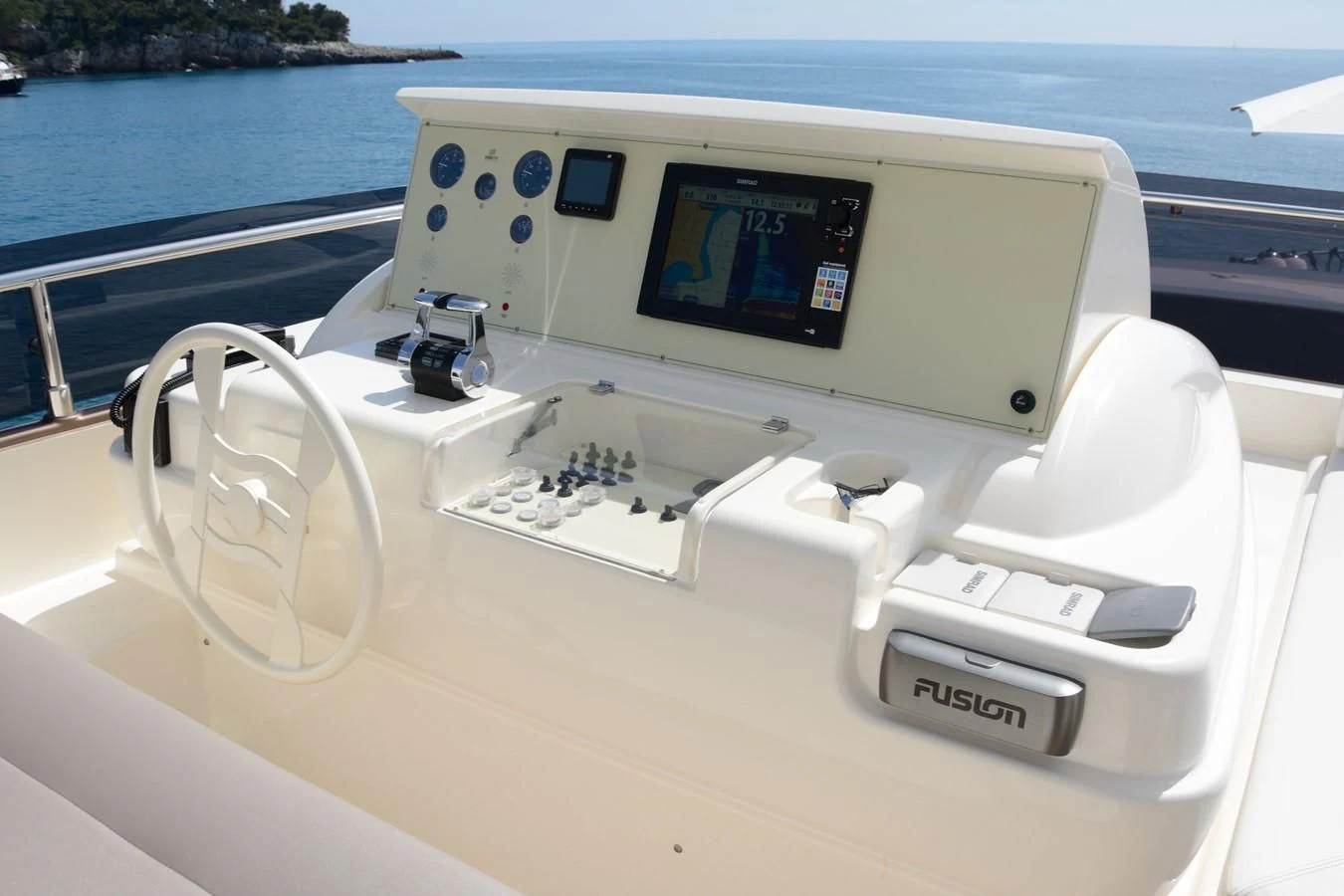 a boat on the water aboard HEAL Yacht for Sale