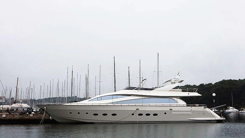 a white yacht in the water aboard ALDA 2 Yacht for Sale