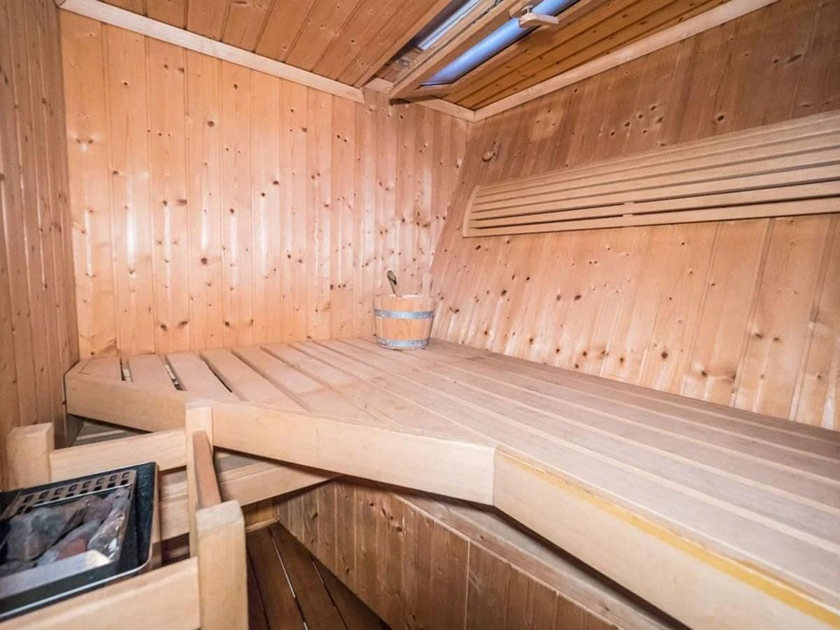 a wooden wall with a wood frame aboard KALINDA Yacht for Sale
