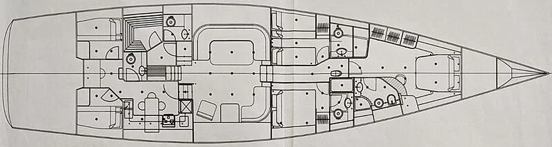diagram aboard KALINDA Yacht for Sale