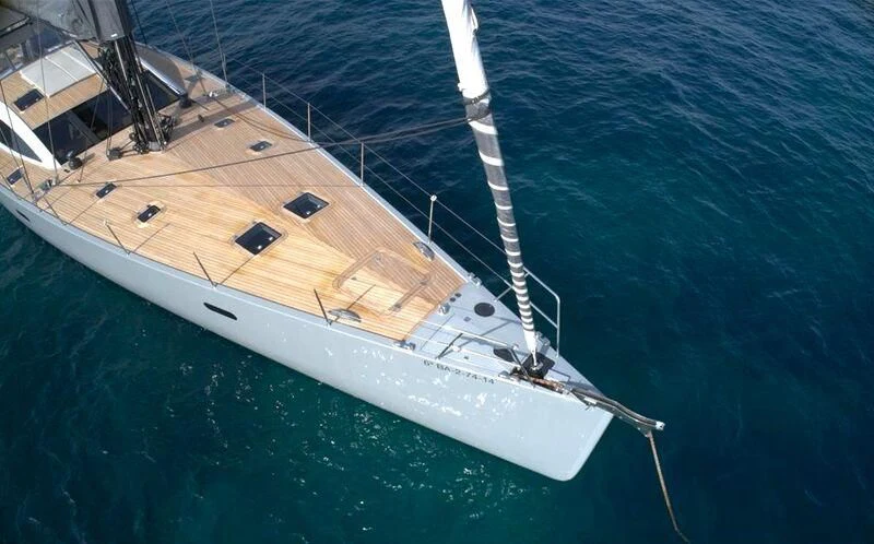 a large ship in the water aboard KALINDA Yacht for Sale